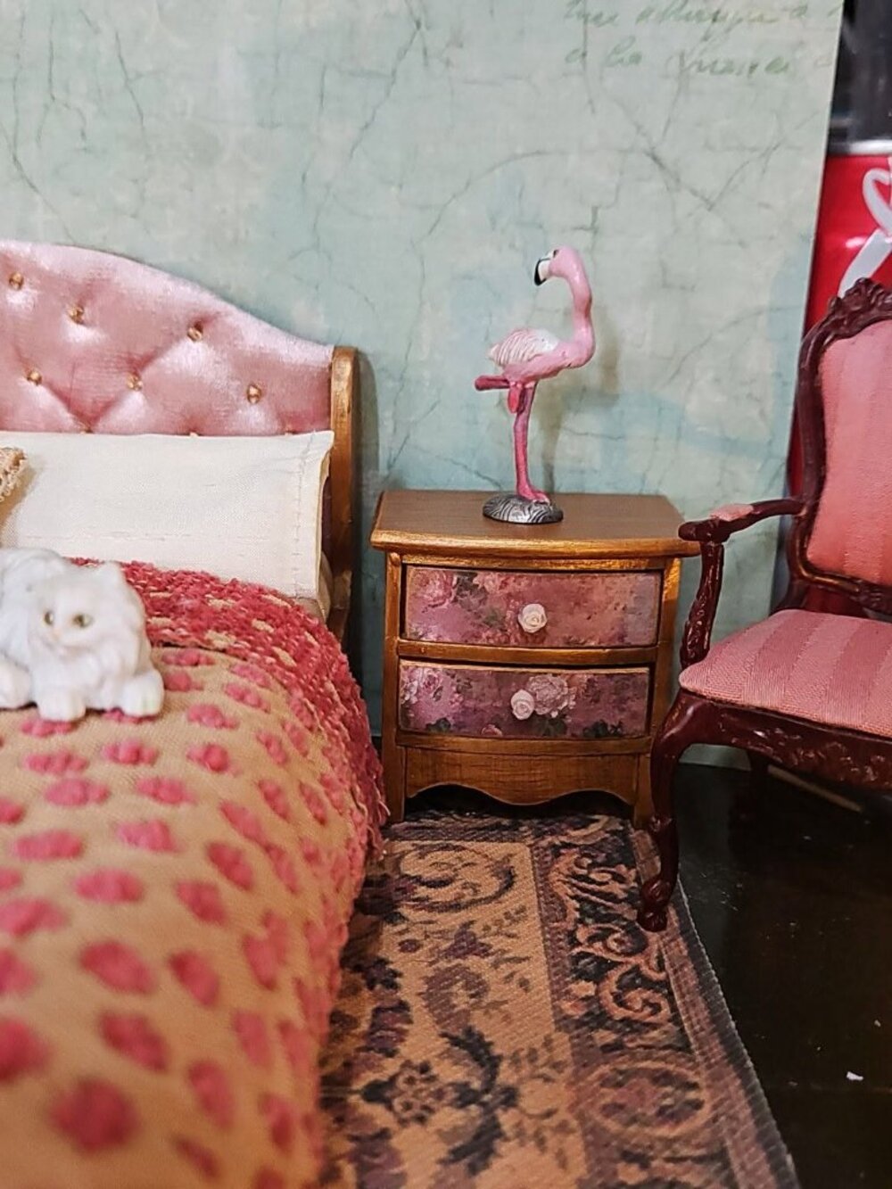 Dollhouse Miniature Bedroom Set Artist Customized - Picture 3 of 10